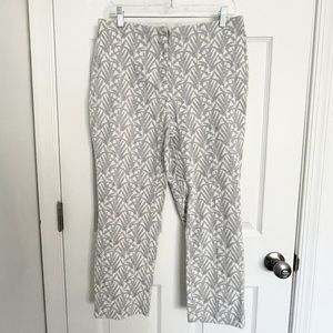 FINAL PRICE Alfani Stretchy Metallic Embroidered Ankle Pants Size 12